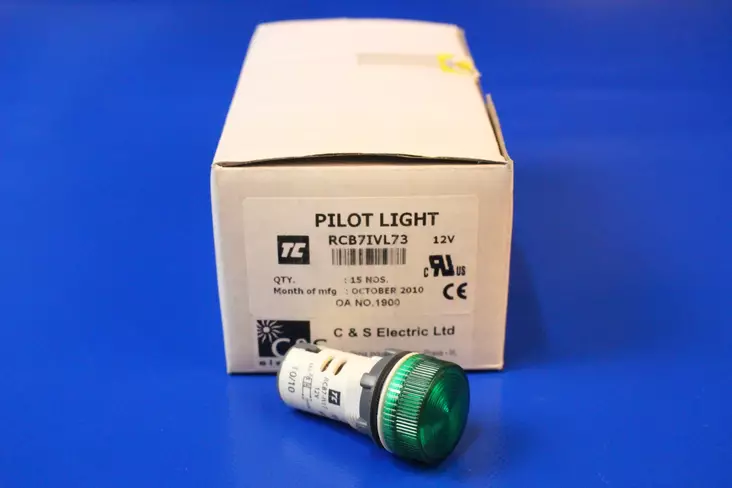 LED-merkkilamppu 22mm Vihreä 12Vac/dc - 22mm LED-merkkivalot 12Vac/dc - RCB7IVL7312Vac-dc - 1