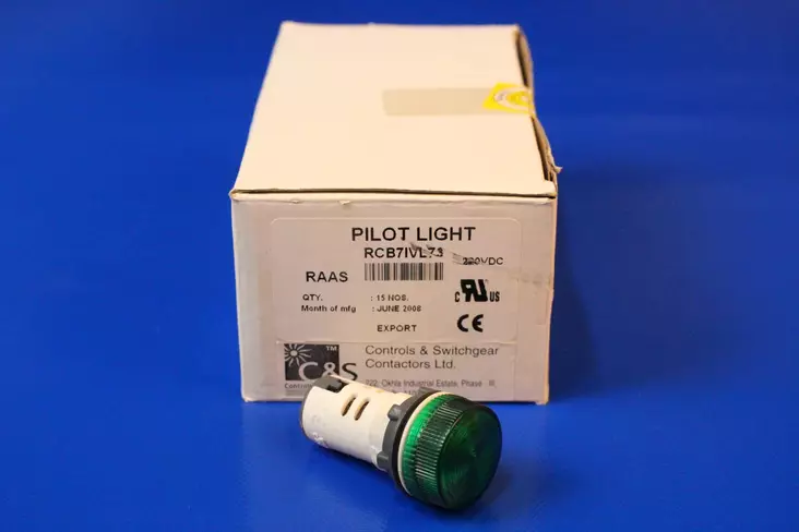 LED-merkkilamppu 22mm Vihreä 220Vdc - 22mm LED-merkkivalot 220Vdc - RCB7IVL73220Vdc - 1