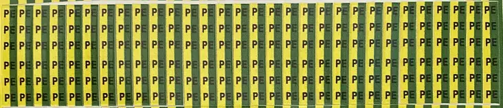 Johdinmerkkaus tarraliuska 30*(6 x PE ) Ke-Vi-pohja musta teksti - A4 4-väri Muotoonleikatut tarrat  - TarLiuskaPE - 1