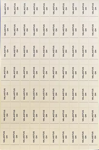 Ryhmäkeskustarra valaistus Olohuonee 1-mod 70kpl arkilla - A4 4-väri Muotoonleikatut tarrat - RK-TAR_ValaistusOH - 1