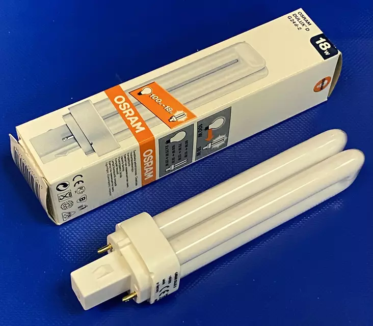 Pienoisloisteputki 18W Osram Dulux D - Pienoisloisteputket - PLC18WG24q-2_osram - 1