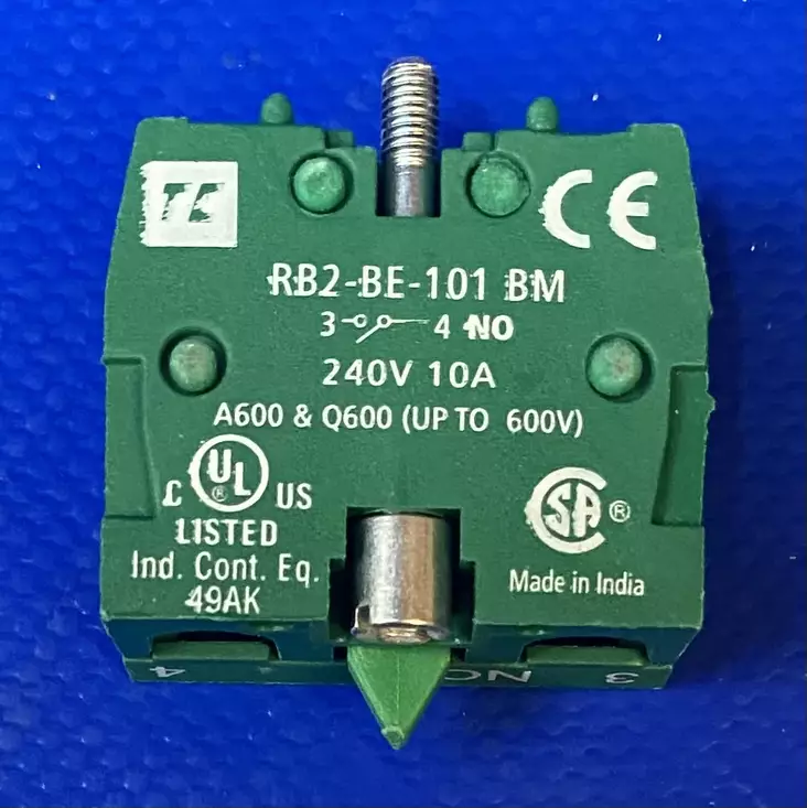 Sulkeutuva NO kosketinlohko metallikoteloille 22mm painikkeille ja vääntimille - 22mm metalliset painikkeet ja tarvikkeet - RB2BE101BM - 1