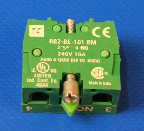 Sulkeutuva NO kosketinlohko metallikoteloille - 22mm metalliset painikkeet ja tarvikkeet - RB2BE101BM - 1