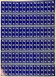 Johdinmerkkaustarra N valkoinen teksti arkilla90kpl, yhden tarran koko 13x41mm. N teksti tarrrassa 3 kertaa - A4 4-väri Muotoonleikatut tarrat  - TARN - 1
