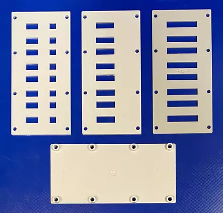 Parikiskoston kiskotukilaippa 8x(10*10mm) tai 8x(10*20mm) kiskot - Tukieristimet - BSF1020ECS - 2