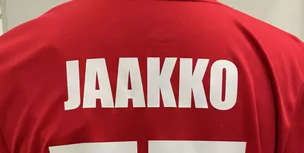 Lämpöprässi pelaajan Nimi selkään IMPACT-fontilla 50mm korkeana Nimipainatus pelipaitoihin - Pelaajan nimi 40-50mm korkealla fontilla - 2073IMPACT - 1