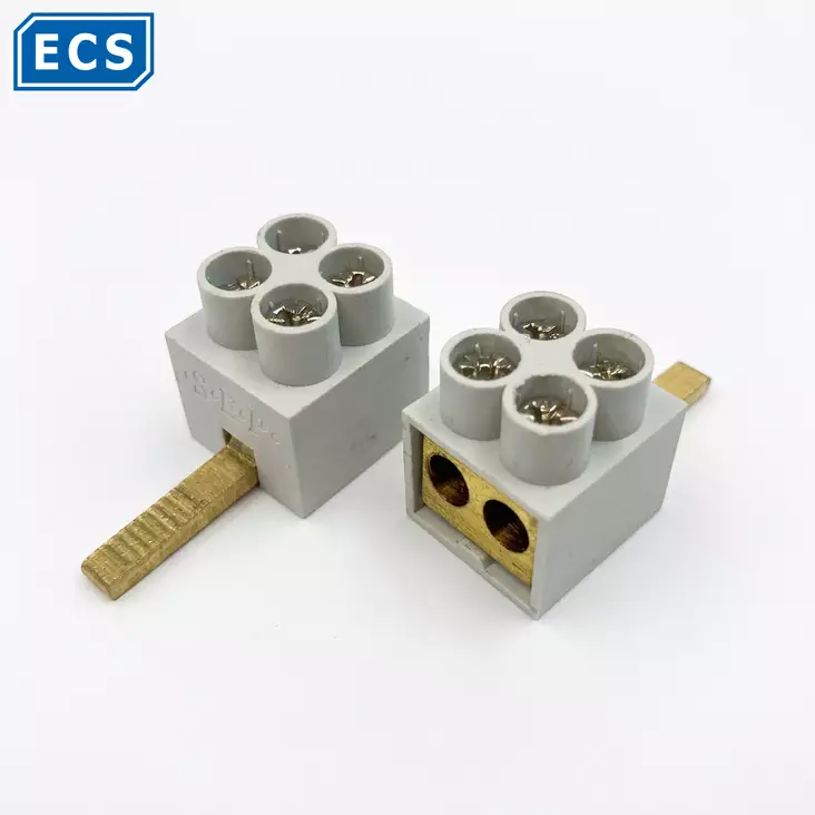 Cu-syöttöliitin 2x16mm² piikki eristetty 1-modulin leveä - Al-/Cu-yleisliittimet - 2115900050-DT - 3