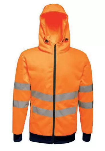 TRA471 työhuppari 3XL väri: huomio-oranssi/sininen - Miesten huomioväriset Hupparit - 4715LV-3XL-TT - 1
