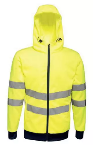 TRA471 työhuppari XXL väri: huomio kelt./sininen - Miesten huomioväriset Hupparit - 471207-XXL-TT - 1